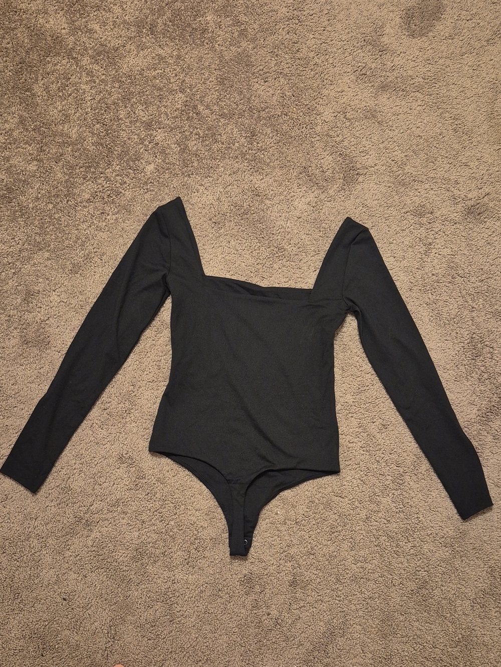 Nuuds Square Neck Black Bodysuit XS & S - Picture 3 of 5